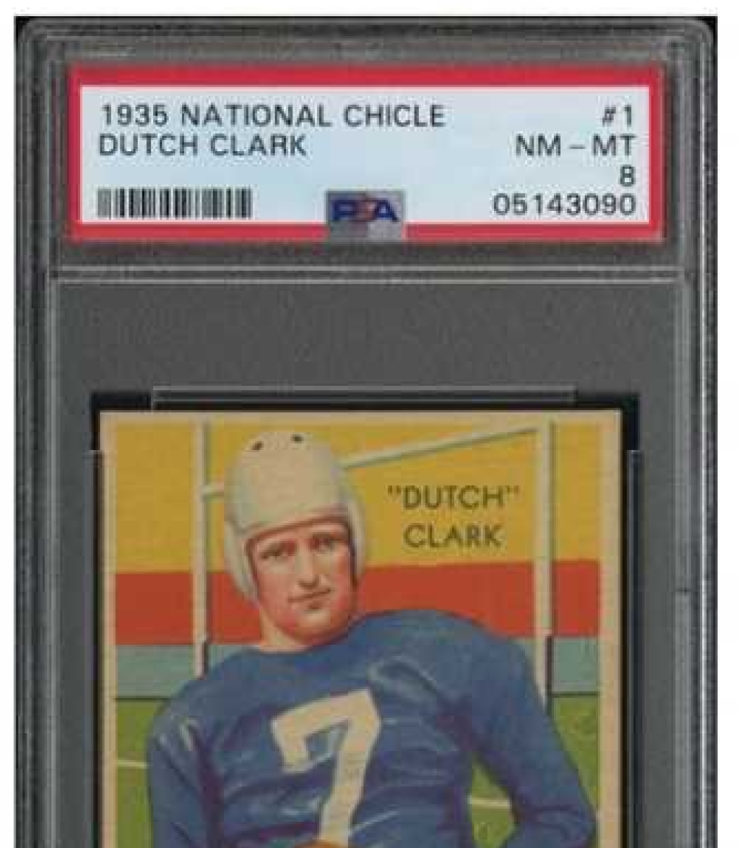 National Chicle #1 Dutch Clark PSA 8