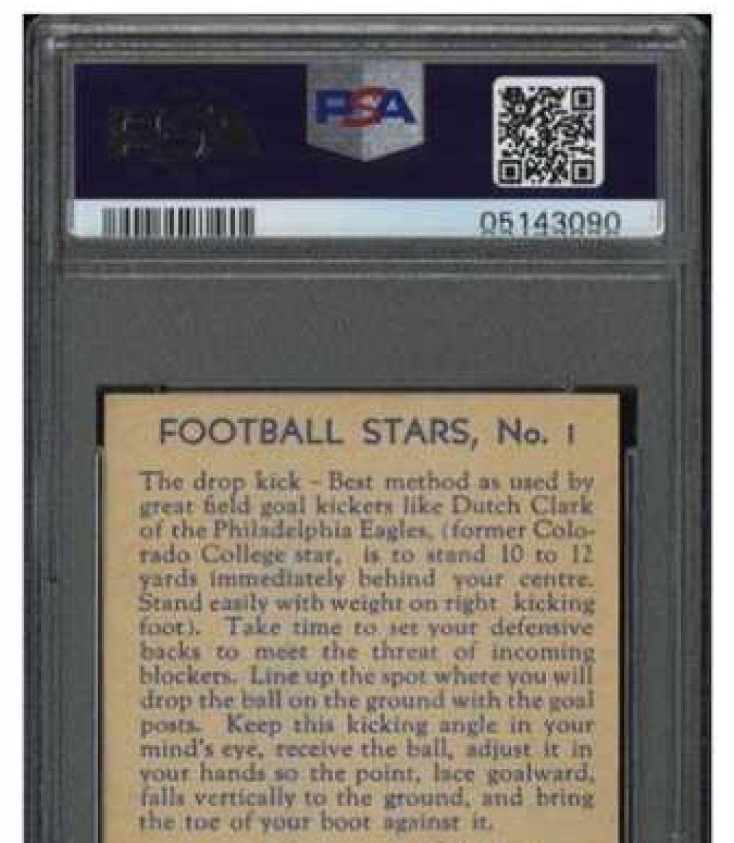 National Chicle #1 Dutch Clark PSA 8