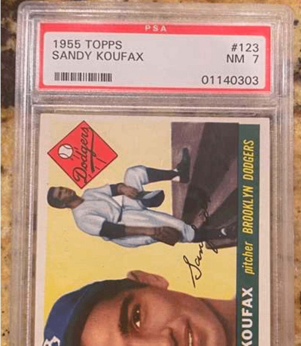 Topps #123 Sandy Koufax PSA 7